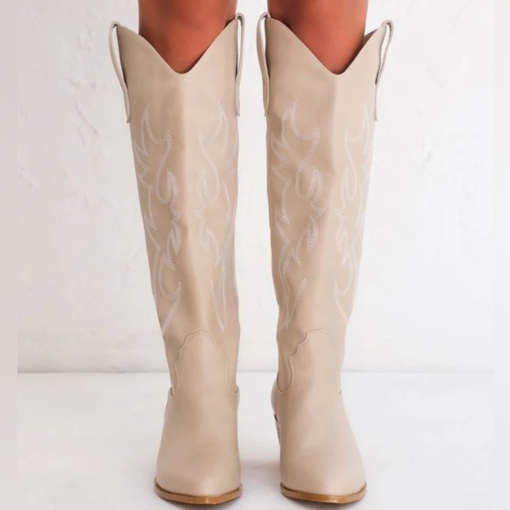 Urson Billini Cowboy Boots Light Taupe